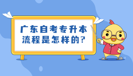广东自考专升本流程是怎样的?