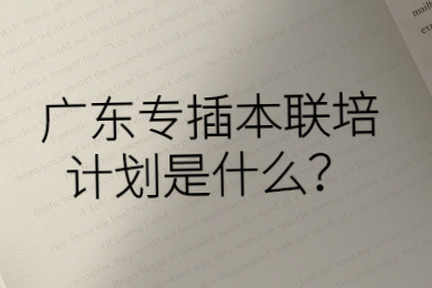 广东专插本联培计划是什么？