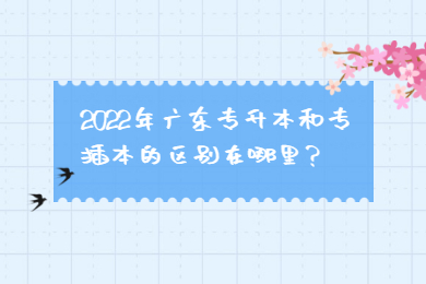 2022年广东专升本和专插本的区别在哪里？