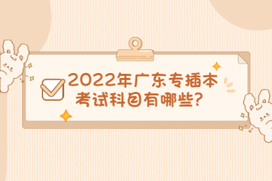2022年广东专插本考试科目有哪些？