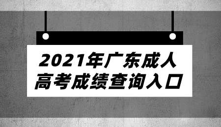 2021年广东成人高考成绩查询入口.png