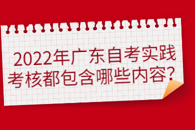 2022年广东自考实践考核都包含哪些内容？