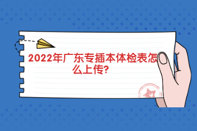 2022年广东专插本体检表怎么上传？